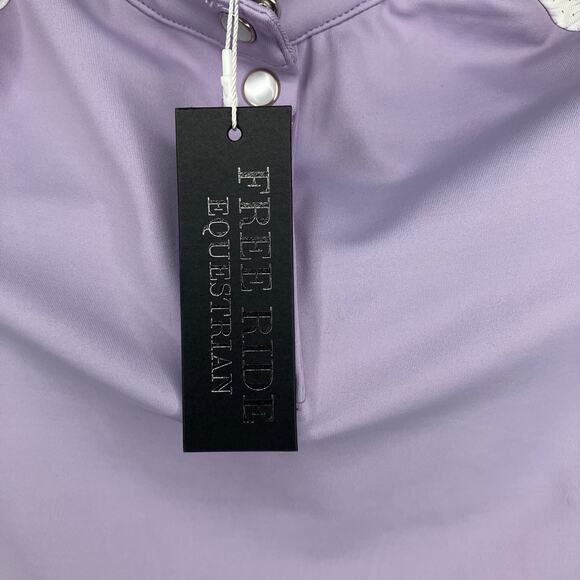 NWT FREE RIDE EQUESTRIAN Children's Devon Short Sleeve Competition Top Purple 6 - Picture 6 of 6